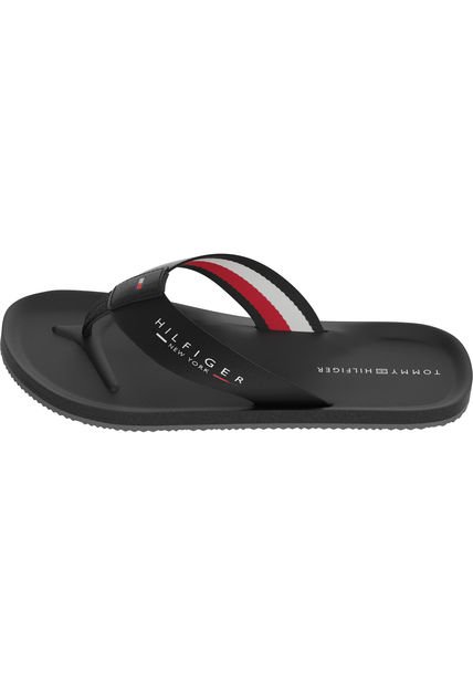 Sandalias Con Logos Hombre Negro Tommy Hilfiger