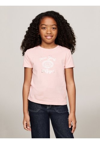 Camiseta Rosa Con Logotipo Metalizado Tommy Hilfiger Tommy Hilfiger