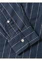 Camisa Azul A Rayas De Corte Amplio Tommy Hilfiger de Tommy Hilfiger