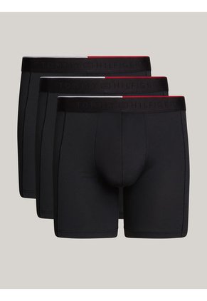 3 Pack De Boxer Brief Negro En Microfibra Tommy Hilfiger