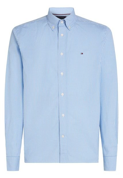 Camisa Azul TH Flex Regular De Cuadros Vichy Tommy Hilfiger