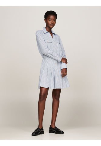 Vestido Celeste Corto Plisado Tommy Hilfiger Tommy Hilfiger