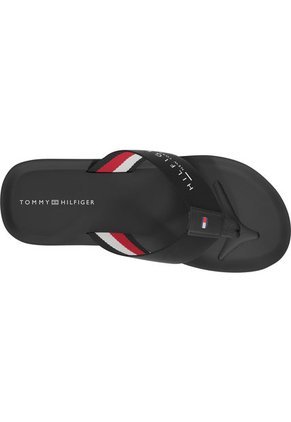 Sandalias Con Logos Hombre Negro Tommy Hilfiger