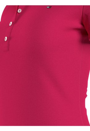 Polo De Corte Slim Rosa Tommy Hilfiger