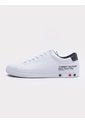 Tenis De Cuero Con Plataforma Hombre Blanco Tommy Hilfiger de Tommy Hilfiger