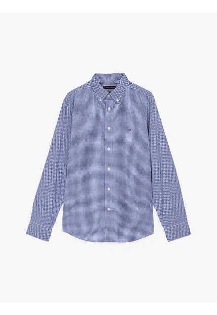 Camisa Azul TH Flex Regular De Cuadros Vichy Tommy Hilfiger
