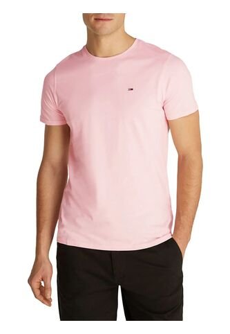 Camiseta Rosa Clásica Con Cuello Redondo Tommy Jeans Tommy Hilfiger
