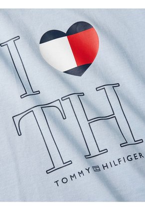 Camiseta Slim I Love Th Mujer Azul Tommy Hilfiger
