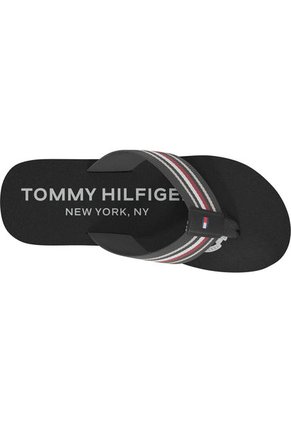 Sandalias Con Tiras Distintivas Hombre Negro Tommy Hilfiger