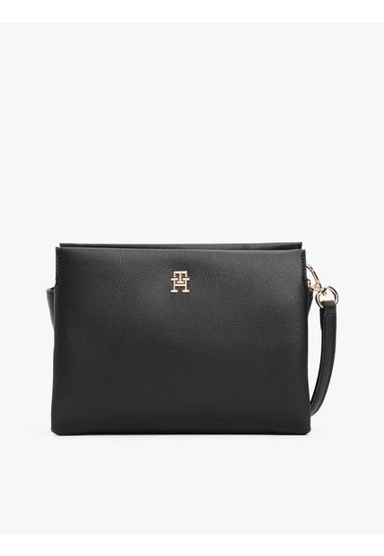 Bolso Negro Cruzado LEGACY Con Insignia Tommy Hilfiger