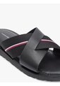 Sandalias Negro De Cuero Con Tiras Cruzadas Tommy Hilfiger de Tommy Hilfiger