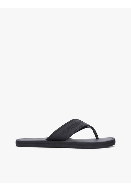 Sandalias Negro Con Logo En Jacquard Tommy Hilfiger