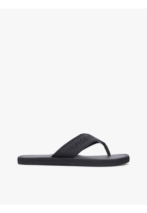 Sandalias Negro Con Logo En Jacquard Tommy Hilfiger