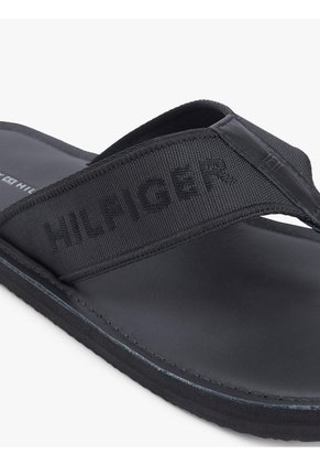 Sandalias Negro Con Logo En Jacquard Tommy Hilfiger