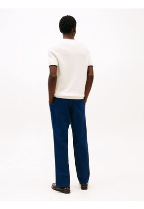 Camiseta Blanca De Cuello Redondo Con Logo Tommy Hilfiger