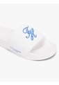 Sandalias Blanco De Lona Con Logo Bordado Tommy Hilfiger de Tommy Hilfiger