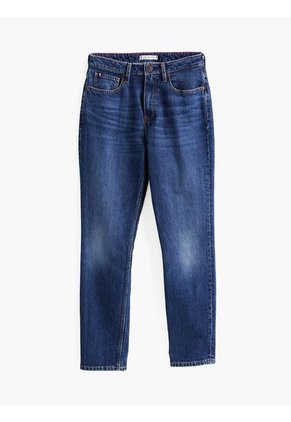 Jeans Azul Tobilleros, Ajustados Y Desteñidos De Talle Alto Tommy Hilfiger