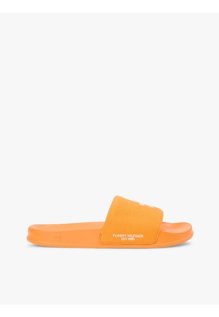 Sandalias Naranja De Lona Con Logo Bordado Tommy Hilfiger