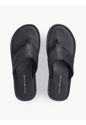 Sandalias Negro Con Logo En Jacquard Tommy Hilfiger