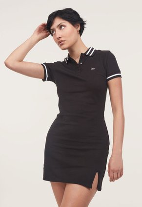Vestido Negro-Blanco Tommy Jeans