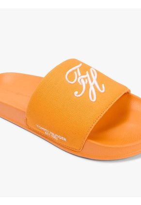 Sandalias Naranja De Lona Con Logo Bordado Tommy Hilfiger
