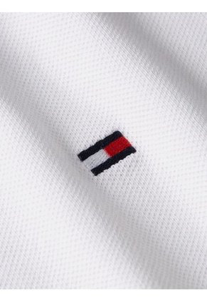 Polo Blanco De Cuello MAO De Corte Slim Tommy Hilfiger