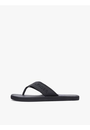 Sandalias Negro Con Logo En Jacquard Tommy Hilfiger
