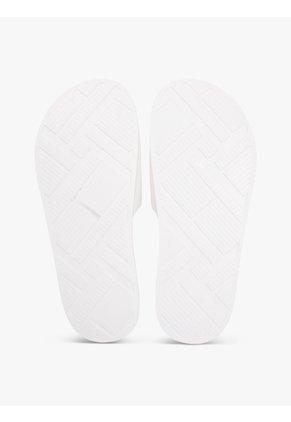Sandalias Blanco De Lona Con Logo Bordado Tommy Hilfiger