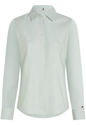 Camisa Verde De Corte Regular Con Logo Bordado Tommy Hilfiger