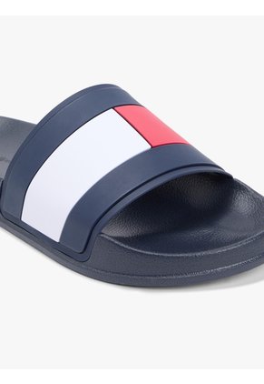 Sandalias Azul Con Logo En La Pala Tommy Hilfiger