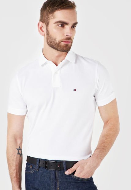 Polo Blanco Tommy Hilfiger