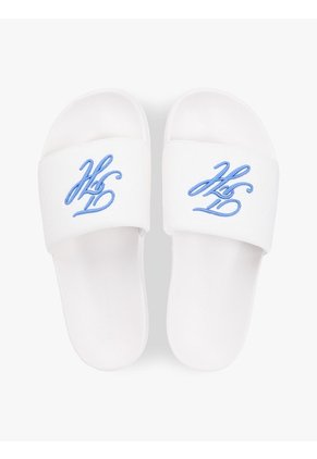 Sandalias Blanco De Lona Con Logo Bordado Tommy Hilfiger