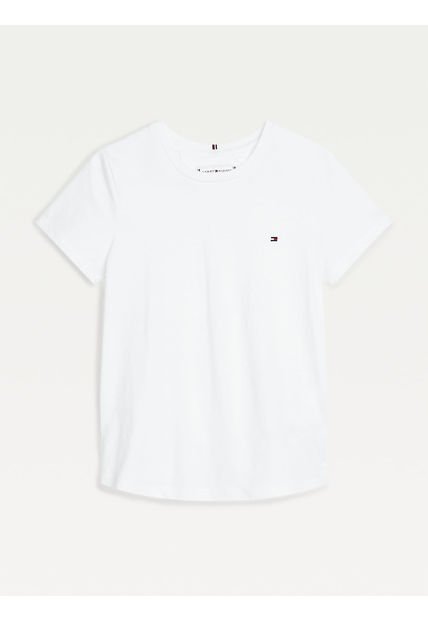 Camiseta Blanca Esencial Knit Para Niña Tommy Hilfiger