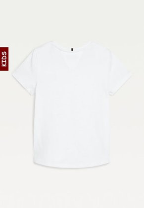 Camiseta Blanca Esencial Knit Para Niña Tommy Hilfiger