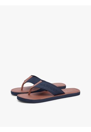 Sandalias Azul Con Logo En Jacquard Tommy Hilfiger