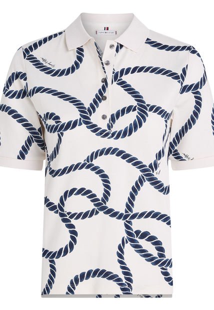 Polo De Corte Regular Con Logo Bordado Para Mujer Tommy Hilfiger