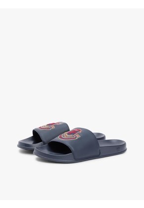 Sandalias Azul Con Aplicación De Escudo Tommy Hilfiger