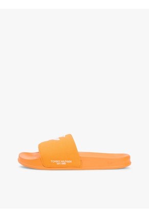 Sandalias Naranja De Lona Con Logo Bordado Tommy Hilfiger