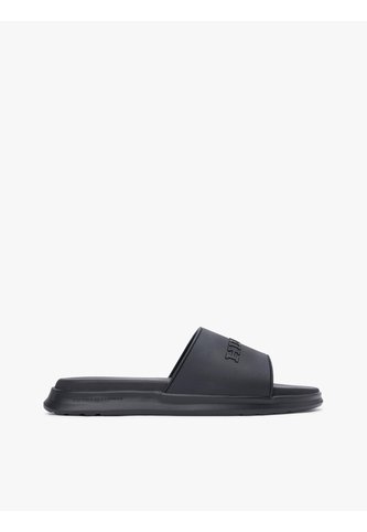 Sandalias Negro Con Monotipo Hilfiger Tommy Hilfiger Tommy Hilfiger