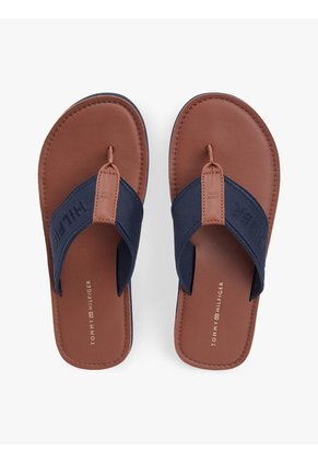 Sandalias Azul Con Logo En Jacquard Tommy Hilfiger