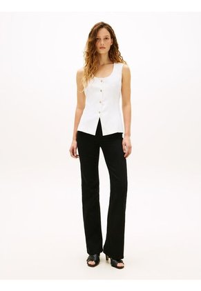 Chaleco Blanco Slim Con Botones Dorados Tommy Hilfiger