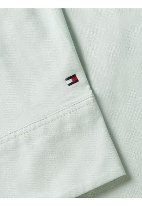 Camisa Verde De Corte Regular Con Logo Bordado Tommy Hilfiger