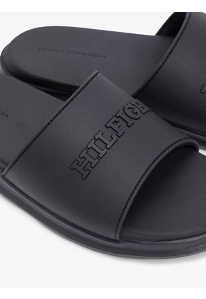 Sandalias Negro Con Monotipo Hilfiger Tommy Hilfiger
