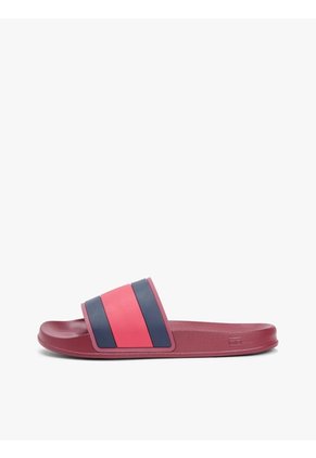 Sandalias Rojo Con Logo En La Pala Tommy Hilfiger
