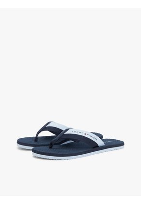 Sandalias Azul Con Logos En Bajo Relieve Tommy Hilfiger