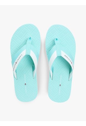 Sandalias Celeste Con Logos En Bajo Relieve Tommy Hilfiger