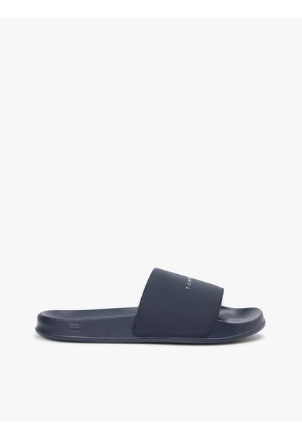 Sandalias Azul Texturizadas Con Logo Tommy Hilfiger