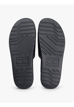 Sandalias Negro Con Monotipo Hilfiger Tommy Hilfiger