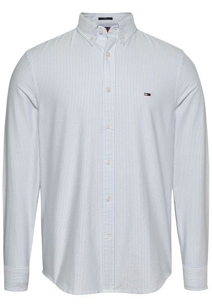 Camisa Azul Corte Slim Tommy Jeans