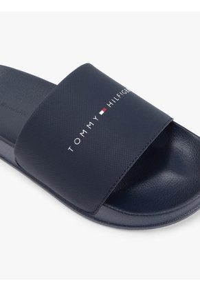 Sandalias Azul Texturizadas Con Logo Tommy Hilfiger